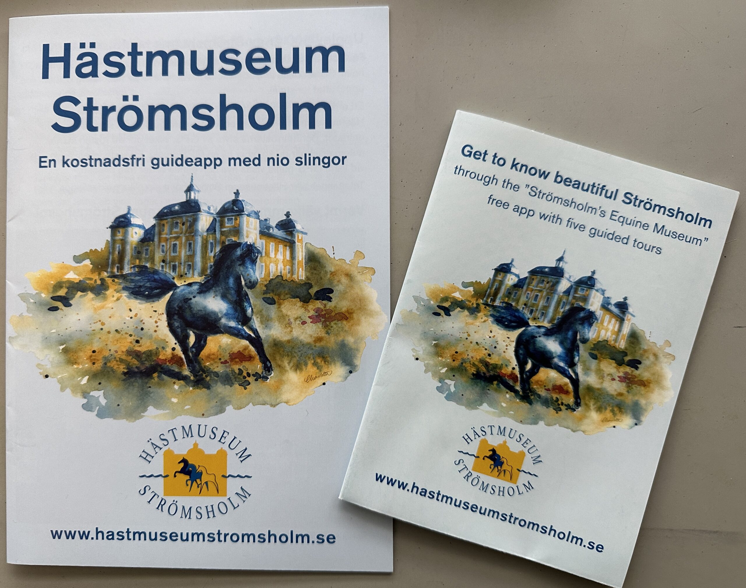 Papperskartor för appen Hästmuseum Strömsholm