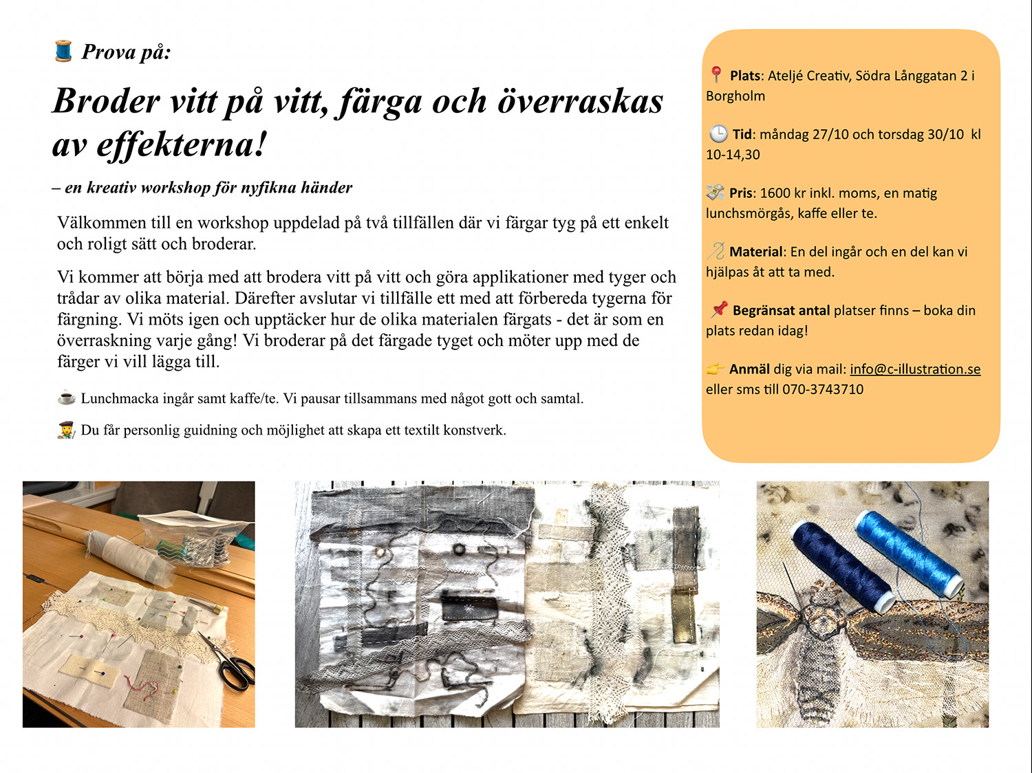 Foto på tavla föreställande ett träd med rötter, i fritt broderi.